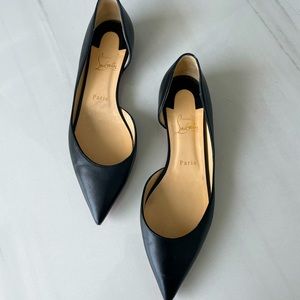 Like new Louboutin black flats
